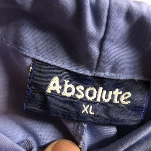 Women’s XL blue periwinkle drawstring scrub pants one pocket nwot - Picture 2 of 10